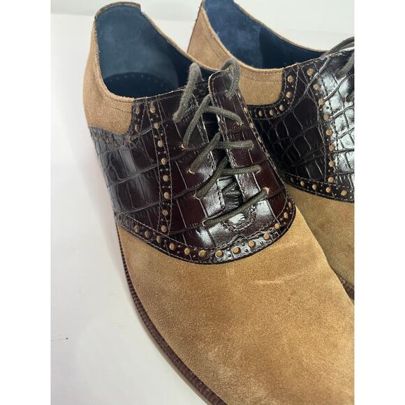 Cole Haan Embossed Alligator/Suede Oxfords size 9 1/2 M Excellent condition - Picture 3 of 5